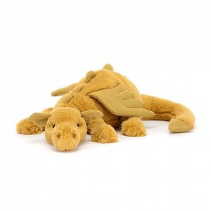 Huge Jellycat Golden Dragon 19 CM X 66 CM | 93461UFIS