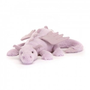 Huge Jellycat Lavender Dragon 19 CM X 66 CM | 95871LWZE