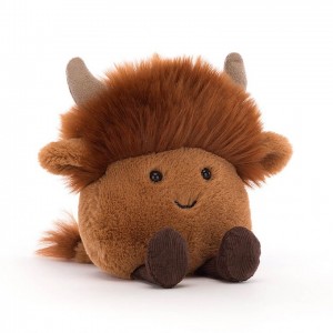 Jellycat Amuseabean Highland Cow 10 CM X 9 CM | 31028XYBP