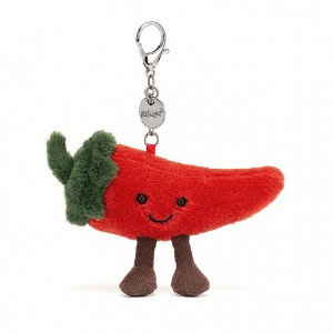 Jellycat Amuseable Chilli Bag Charm 8 CM X 13 CM | 92378LTRB