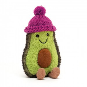 Jellycat Amuseable Cozi Avocado Fuchsia 15 CM X 8 CM | 67258IXKL