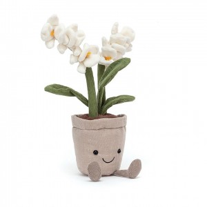 Jellycat Amuseable Cream Orchid 27 CM X 10 CM | 51078LHXP