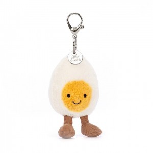 Jellycat Amuseable Happy Boiled Egg Bag Charm 18 CM X 7 CM | 96234DXOV