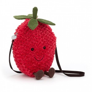Jellycat Amuseable Strawberry Bag 22 CM X 19 CM | 42768QSIX