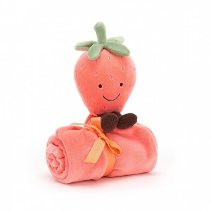 Jellycat Amuseable Strawberry Soother 34 CM X 34 CM | 29165YASU