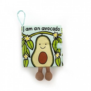 Jellycat Avocado Fabric Book 16 CM X 15 CM | 91658JXQK