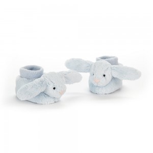Jellycat Bashful Blue Bunny Booties 10 CM | 84627MGCZ
