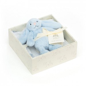 Jellycat Bashful Blue Bunny Gift Set 18 CM X 18 CM | 76152QHLO