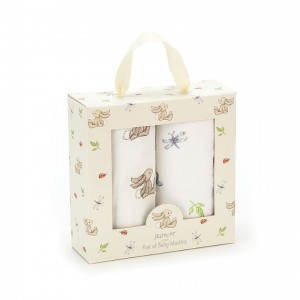 Jellycat Bashful Bunny Pair Of Muslins 70 CM X 70 CM | 91760YLKV