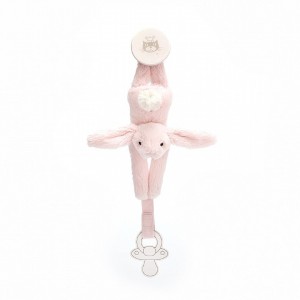 Jellycat Bashful Pink Dummy Holder 19 CM X 4 CM | 82571YRVB