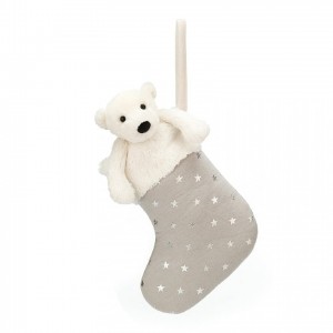 Jellycat Bashful Polar Bear Stocking 23 CM X 8 CM | 27819FHVY