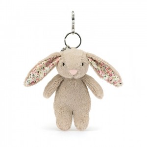 Jellycat Blossom Beige Bunny Bag Charm 17 CM X 4 CM | 53192CJTF