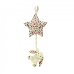 Jellycat Blossom Cream Bunny Star Musical Pull 28 CM | 81762SGAV