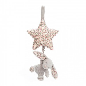 Jellycat Blossom Silver Bunny Musical Pull 28 CM | 23690QPCJ