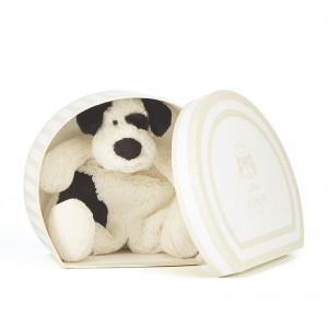 Jellycat Boubou Black and Cream Puppy Soother 22 CM | 31056BQYT
