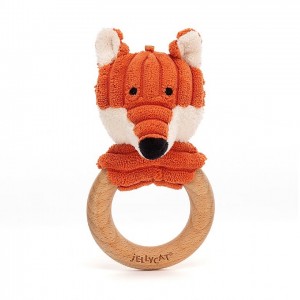 Jellycat Cordy Roy Baby Fox Wooden Ring Toy 14 CM X 10 CM | 83510QDKH