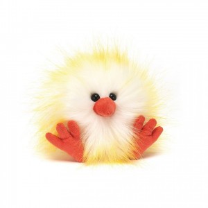 Jellycat Crazy Chick Yellow & White 11 CM X 7 CM | 62403HSQI