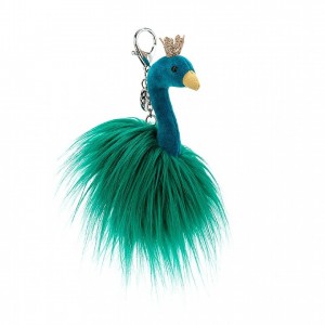 Jellycat Fancy Peacock Bag Charm 14 CM X 6 CM | 81675JEYX