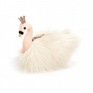 Jellycat Fancy Swan Purse 17 CM X 4 CM | 47935GWPK