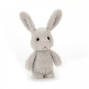 Jellycat Fluffy Silver Bunny 11 CM X 7 CM | 46089KPDW
