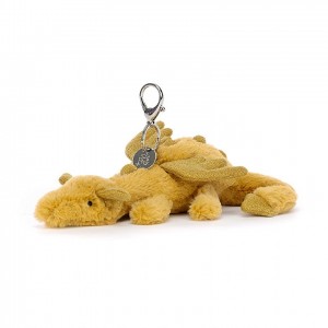 Jellycat Golden Dragon Bag Charm 12 CM X 22 CM | 05248MUXQ