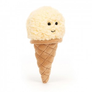 Jellycat Irresistible Ice Cream Vanilla 18 CM X 8 CM | 76083PSXH
