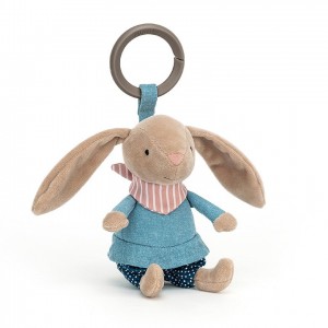 Jellycat Little Rambler Bunny Rattle 14 CM X 7 CM | 19207DMVA