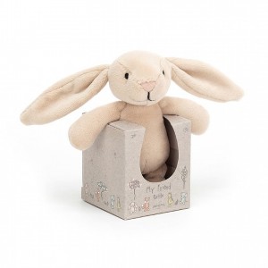 Jellycat My Friend Bunny Rattle 12 CM X 5 CM | 65349TXMZ