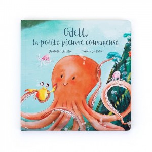 Jellycat Odell La Petite Pieuvre Courageuse Livre 23 CM X 23 CM | 81235UTEB