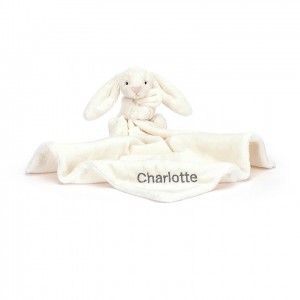 Jellycat Personalised Bashful Cream Bunny Soother 34 CM X 34 CM | 17946TQMW