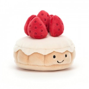 Jellycat Pretty Patisserie Tarte Aux Fraises 7 CM X 9 CM | 86537LWKA
