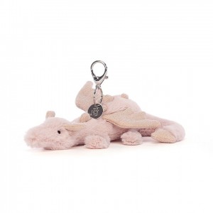 Jellycat Rose Dragon Bag Charm 12 CM X 22 CM | 71948QGJB