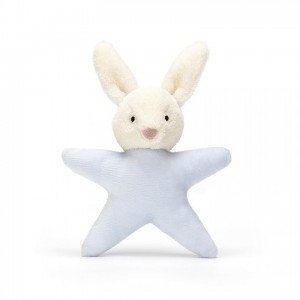 Jellycat Star Bunny Blue Rattle 16 CM X 6 CM | 23645CDXT