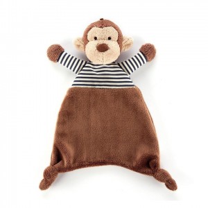 Jellycat Stripey Monkey Soother 23 CM X 19 CM | 72586DMTJ