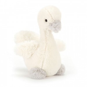 Jellycat Syllabub Swan Grey Rattle 16 CM X 8 CM | 08732XDTE