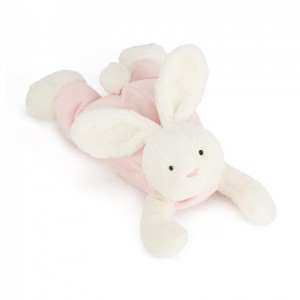 Jellycat Velvet Bunny Pink Sleepy 33 CM X 15 CM | 48752ETCQ