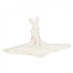 Jellycat Velvet Bunny Pink Soother 34 CM | 58431QSUL