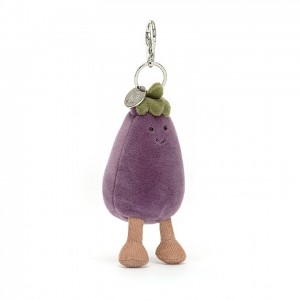 Jellycat Vivacious Aubergine Bag Charm 12 CM X 5 CM | 84219XFPW
