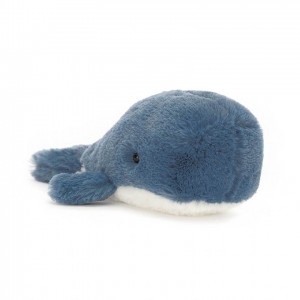 Jellycat Wavelly Whale Blue 6 CM X 15 CM | 53129ZHMS