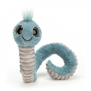 Jellycat Wiggly Worm Blue 16 CM X 7 CM | 60751EFGW
