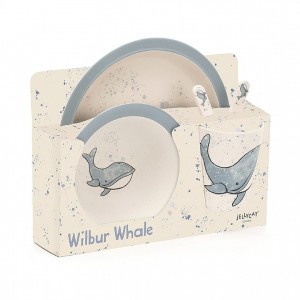Jellycat Wilbur Whale Bamboo Set 25 CM X 7 CM | 62983ULQM