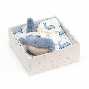 Jellycat Wilbur Whale Gift Set 18 CM X 18 CM | 09758OTKR