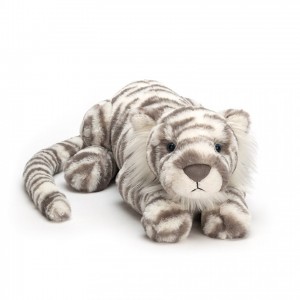 Large Jellycat Sacha Snow Tiger 12 CM X 46 CM | 39421VSGX