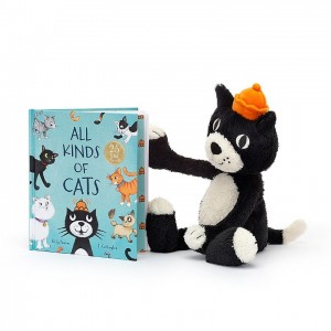 Medium Jellycat All Kinds of Cats Book and Jellycat Jack | 54192IEKX