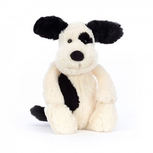 Medium Jellycat Bashful Black & Cream Puppy 31 CM X 12 CM | 36725AGWD