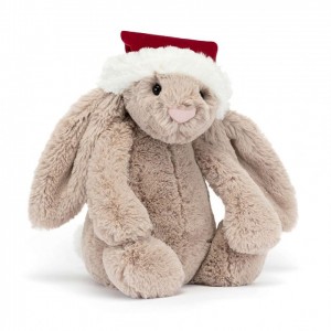 Medium Jellycat Bashful Christmas Bunny 31 CM X 12 CM | 45623UDQY
