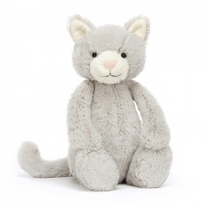 Medium Jellycat Bashful Grey Kitty 31 CM X 12 CM | 83075TOAU