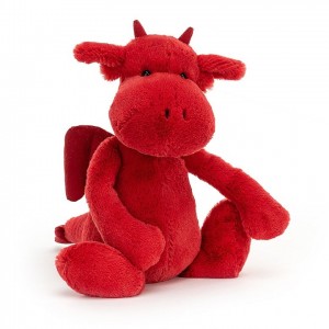 Medium Jellycat Bashful Red Dragon 31 CM X 12 CM | 73896KCRZ