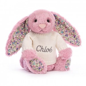 Medium Jellycat Blossom Tulip Bunny with Personalised Cream Jumper 31 CM X 12 CM | 34710GRYA