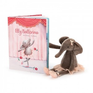 Medium Jellycat Elly Ballerina Book and Dancing Darcey Elephant | 72950PSFT